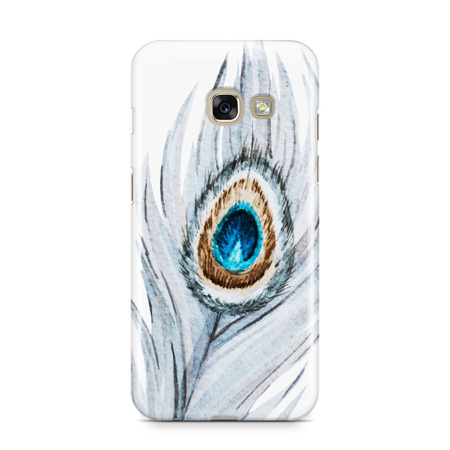 Peacock Samsung Galaxy A3 2017 Case on gold phone