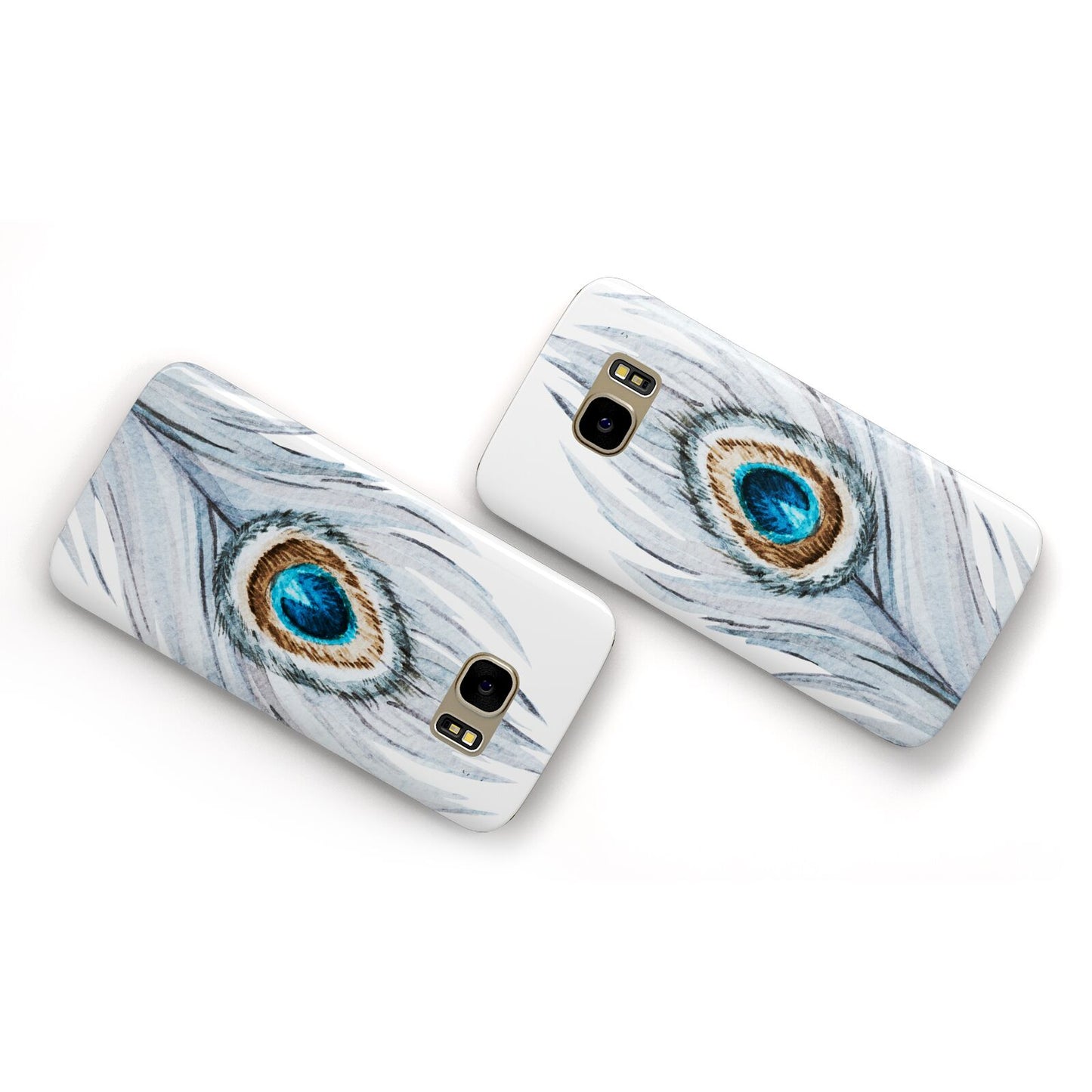 Peacock Samsung Galaxy Case Flat Overview