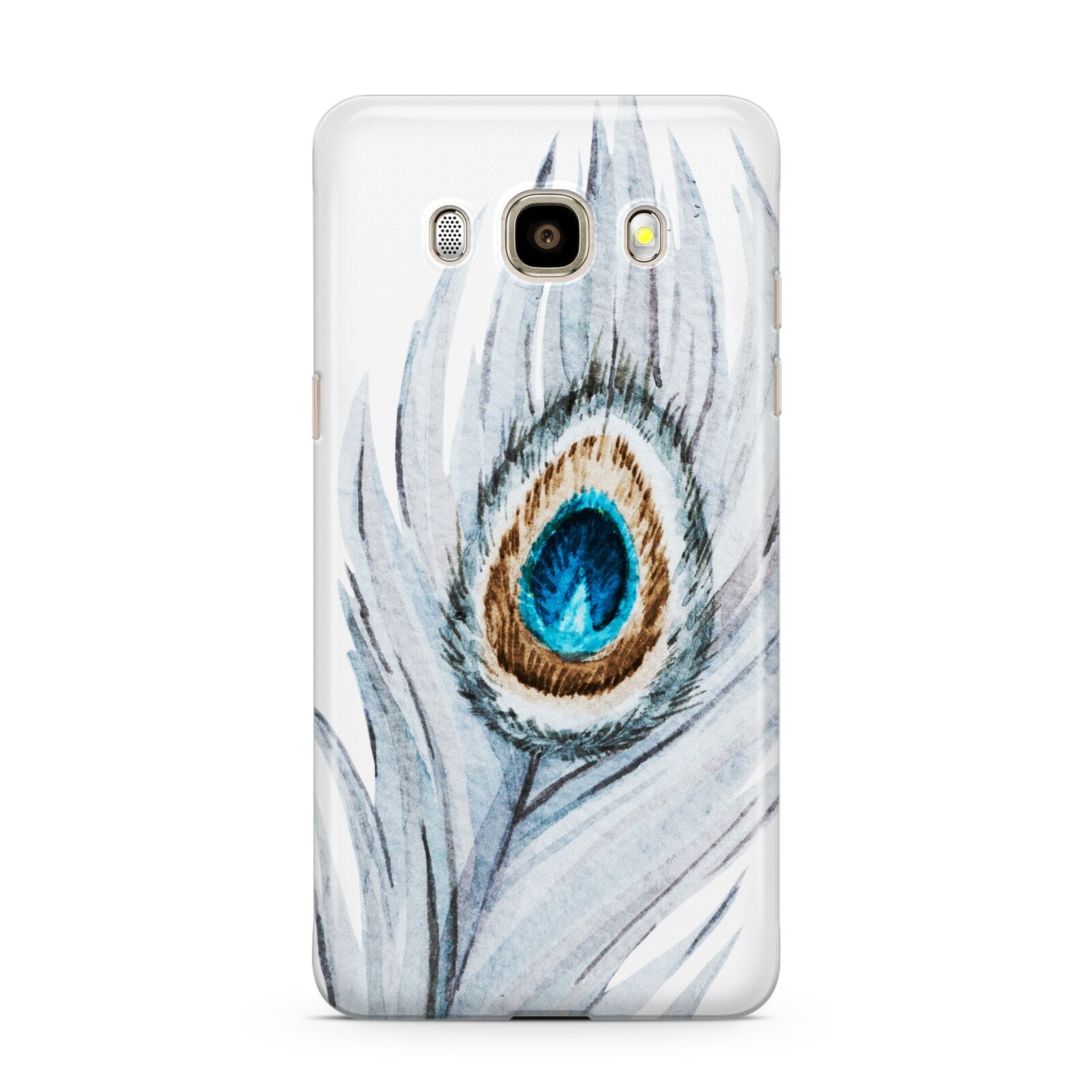 Peacock Samsung Galaxy J7 2016 Case on gold phone