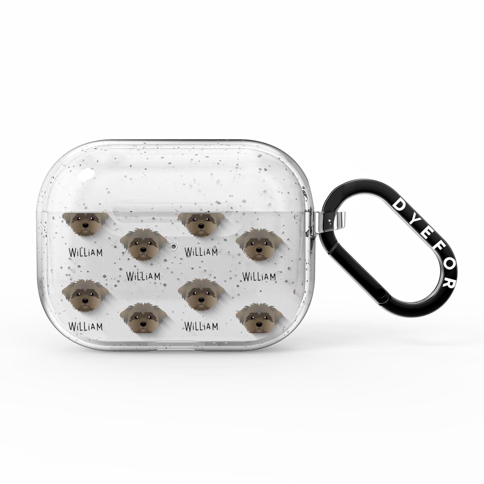 Peek a poo Icon with Name AirPods Pro Glitter Case
