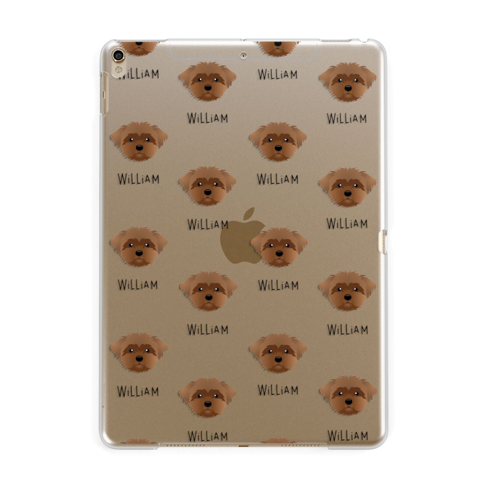 Peek a poo Icon with Name Apple iPad Gold Case