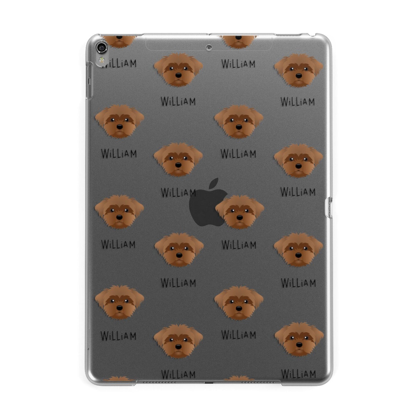 Peek a poo Icon with Name Apple iPad Grey Case