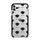 Peek a poo Icon with Name Apple iPhone 11 Pro Max in Silver with Black Impact Case