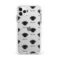 Peek a poo Icon with Name Apple iPhone 11 Pro Max in Silver with White Impact Case