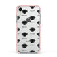 Peek a poo Icon with Name Apple iPhone XR Impact Case Pink Edge on Silver Phone