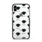 Peek a poo Icon with Name Apple iPhone Xs Impact Case Black Edge on Silver Phone