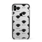 Peek a poo Icon with Name Apple iPhone Xs Max Impact Case Black Edge on Silver Phone