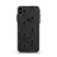 Peek a poo Icon with Name Apple iPhone Xs Max Impact Case White Edge on Black Phone