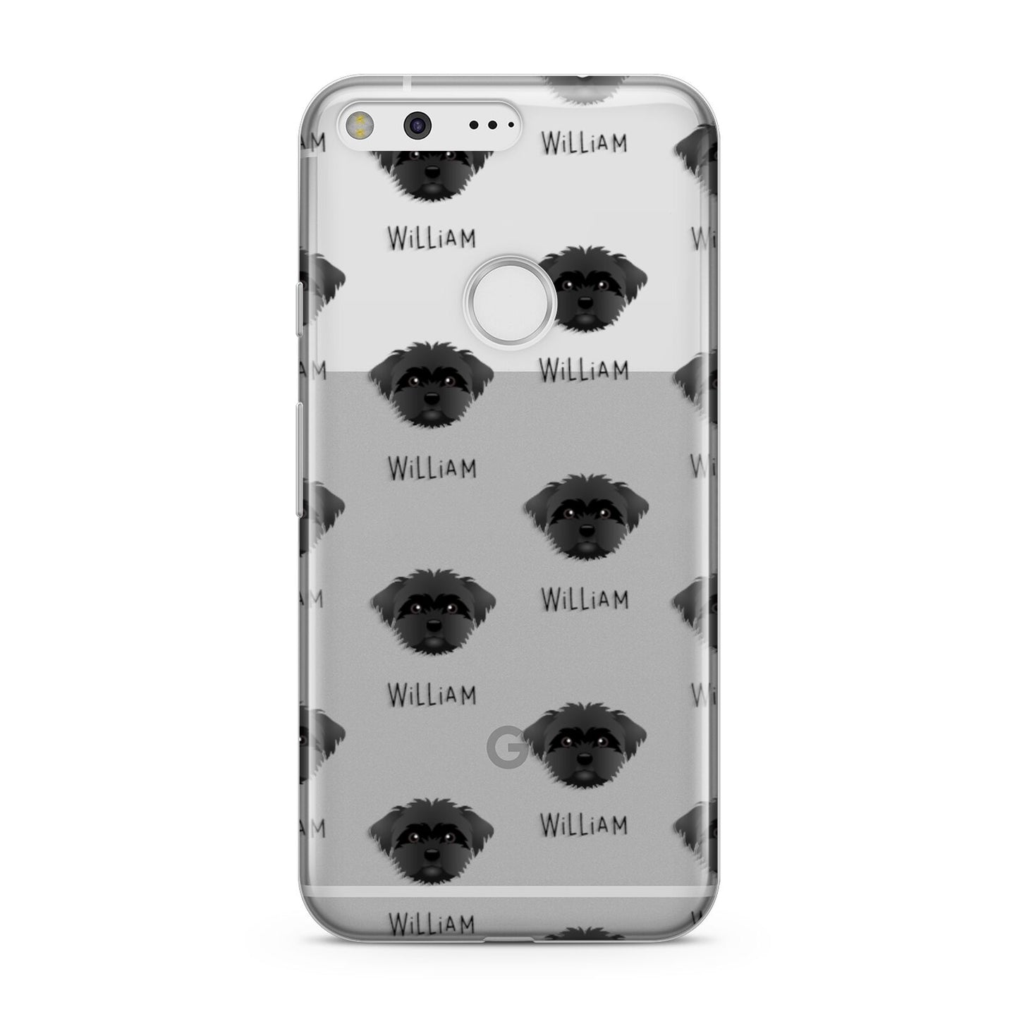 Peek a poo Icon with Name Google Pixel Case