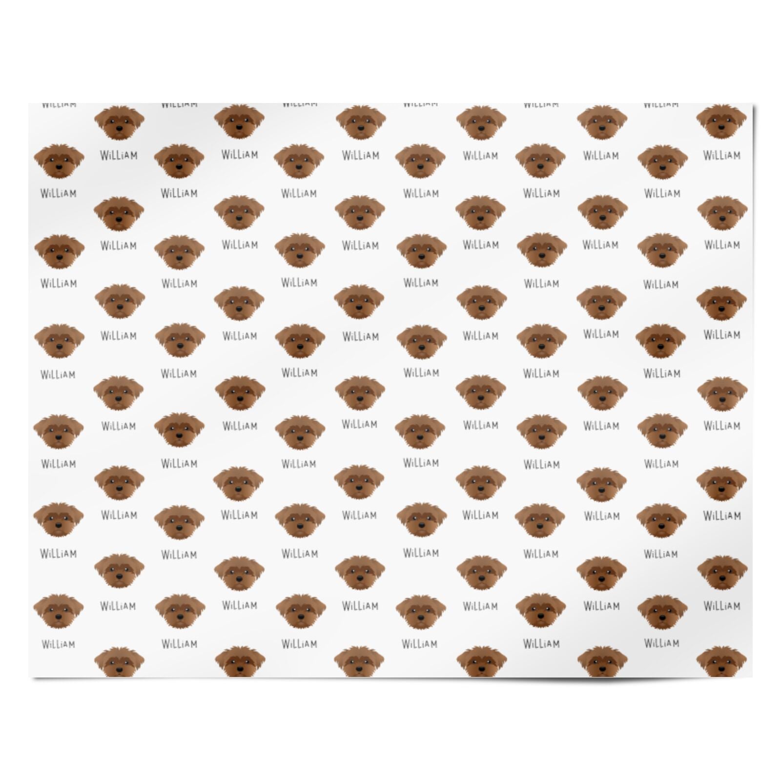 Peek a poo Icon with Name Personalised Wrapping Paper Alternative