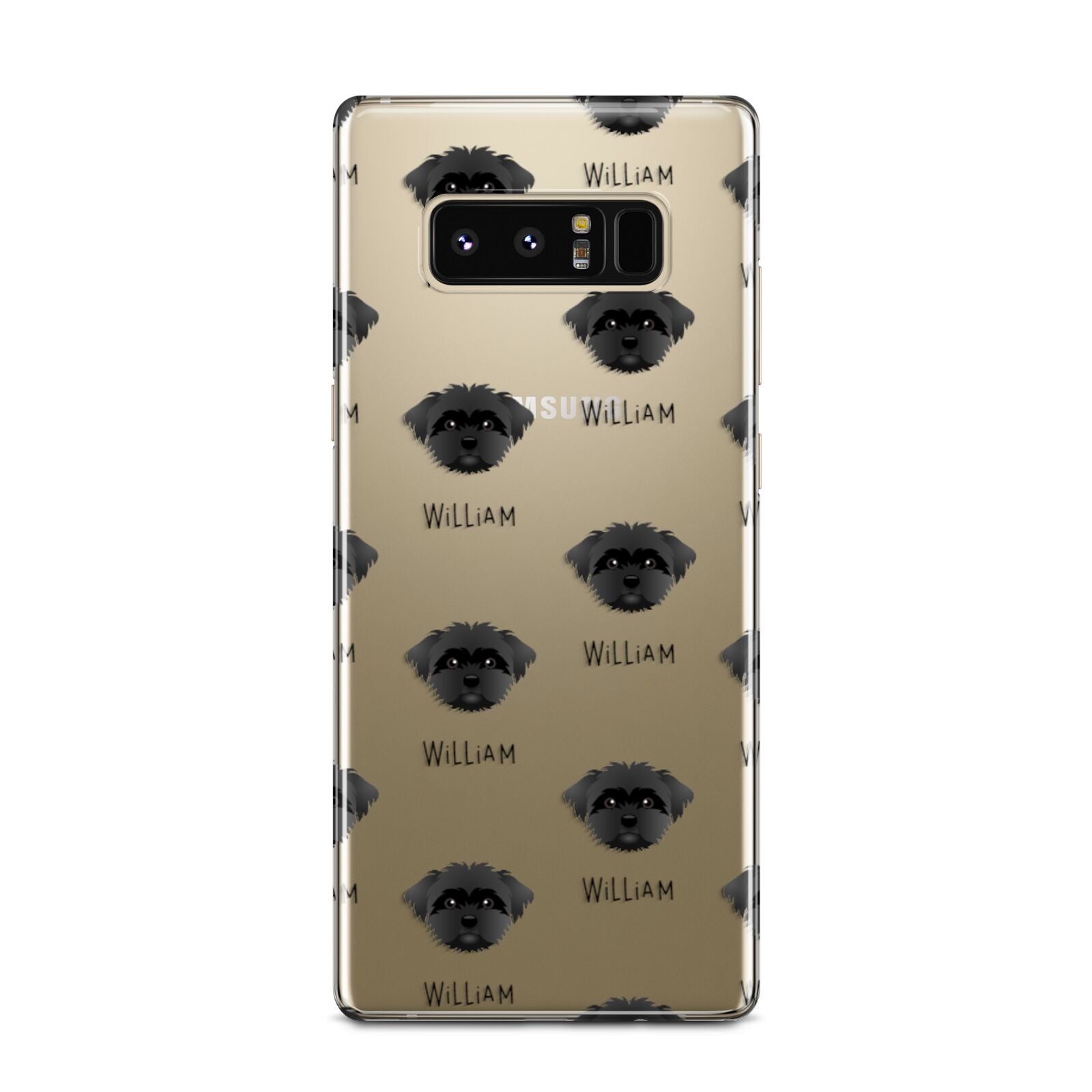 Peek a poo Icon with Name Samsung Galaxy Note 8 Case
