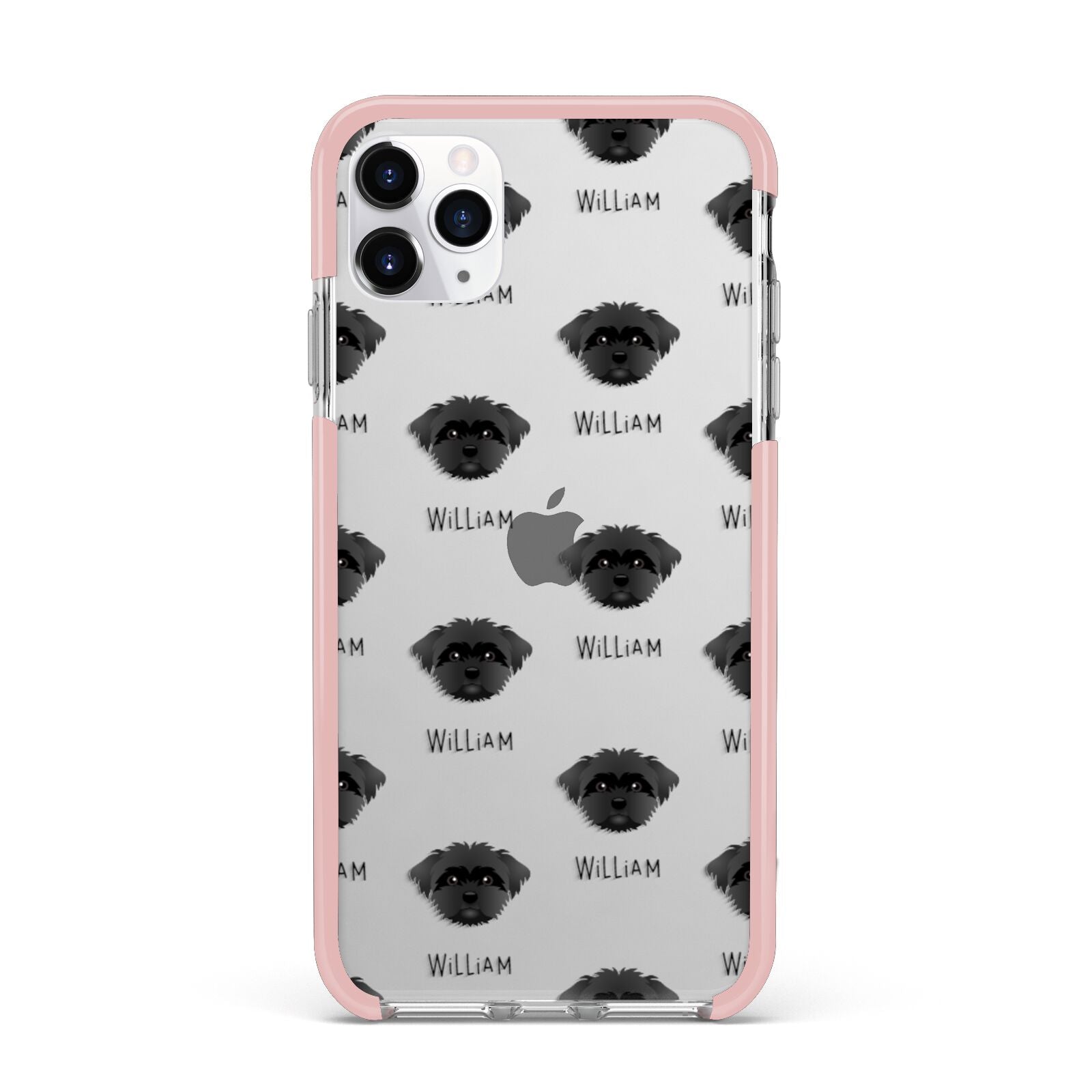 Peek a poo Icon with Name iPhone 11 Pro Max Impact Pink Edge Case
