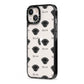 Peek a poo Icon with Name iPhone 13 Black Impact Case Side Angle on Silver phone