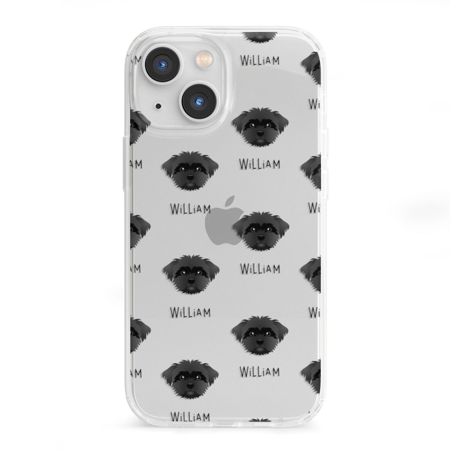 Peek a poo Icon with Name iPhone 13 Mini Clear Bumper Case