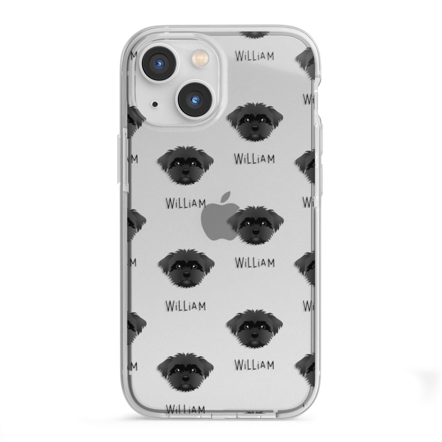 Peek a poo Icon with Name iPhone 13 Mini TPU Impact Case with White Edges