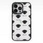 Peek a poo Icon with Name iPhone 13 Pro Black Impact Case on Silver phone