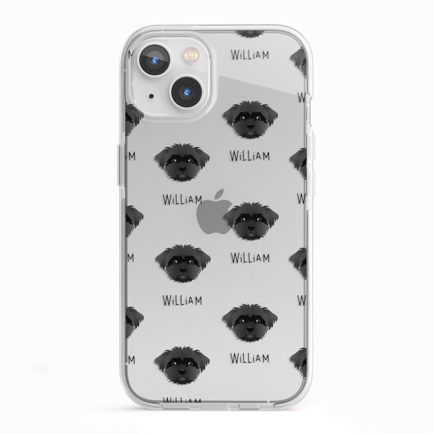Peek a poo Icon with Name iPhone 13 TPU Impact Case with White Edges