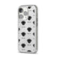 Peek a poo Icon with Name iPhone 14 Pro Glitter Tough Case Silver Angled Image