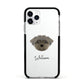 Peek a poo Personalised Apple iPhone 11 Pro in Silver with Black Impact Case