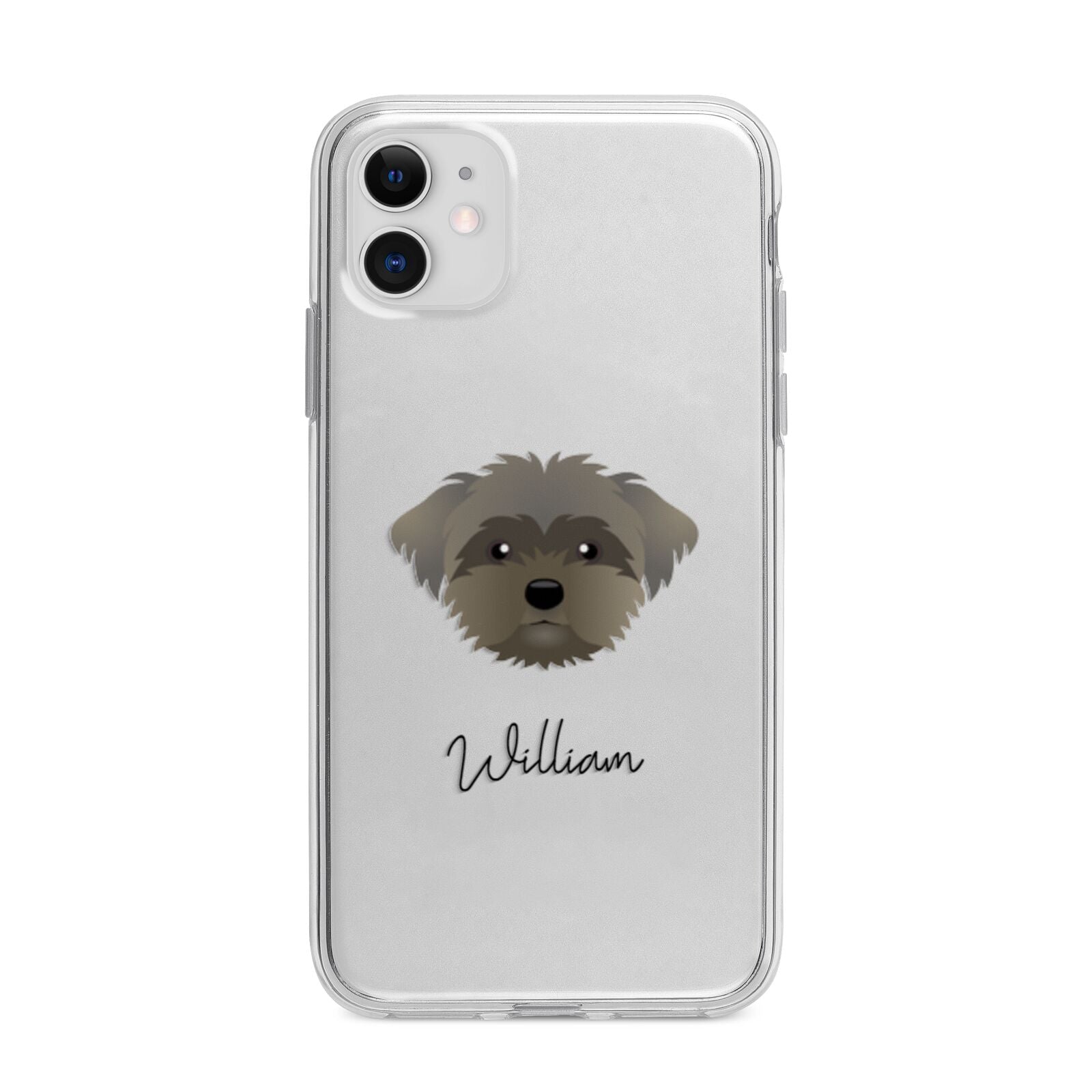 Peek a poo Personalised Apple iPhone 11 in White with Bumper Case