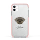Peek a poo Personalised Apple iPhone 11 in White with Pink Impact Case