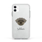 Peek a poo Personalised Apple iPhone 11 in White with White Impact Case