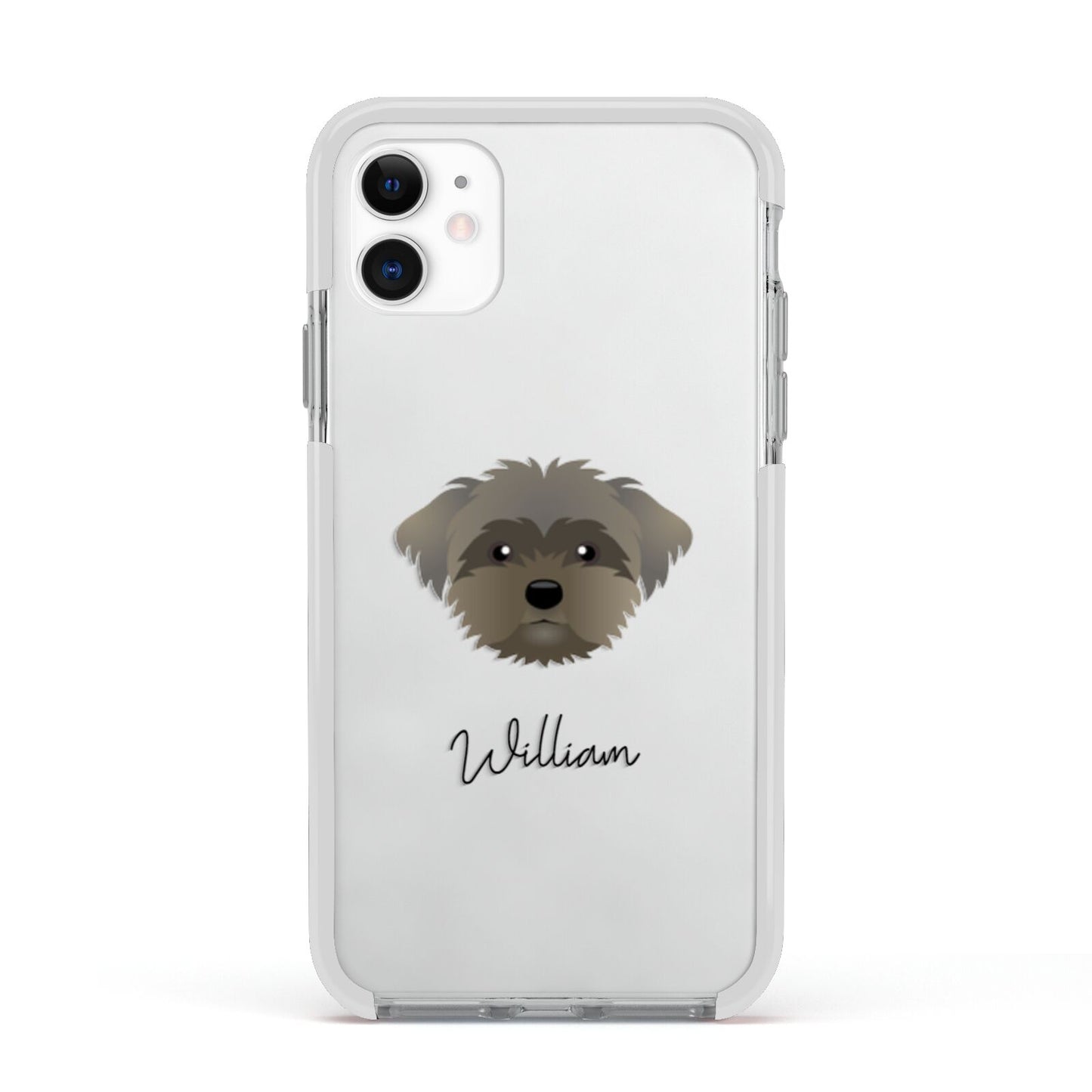 Peek a poo Personalised Apple iPhone 11 in White with White Impact Case