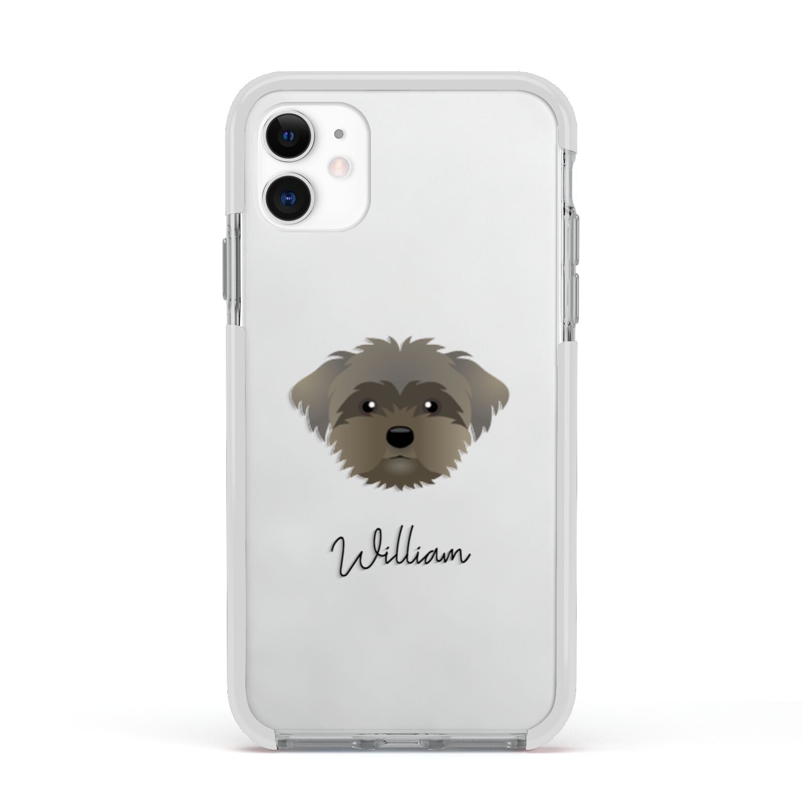 Peek a poo Personalised Apple iPhone 11 in White with White Impact Case