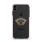 Peek a poo Personalised Apple iPhone Xs Max Impact Case Pink Edge on Black Phone