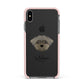 Peek a poo Personalised Apple iPhone Xs Max Impact Case Pink Edge on Black Phone