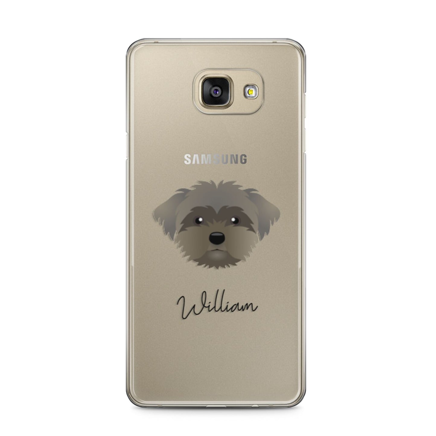 Peek a poo Personalised Samsung Galaxy A5 2016 Case on gold phone