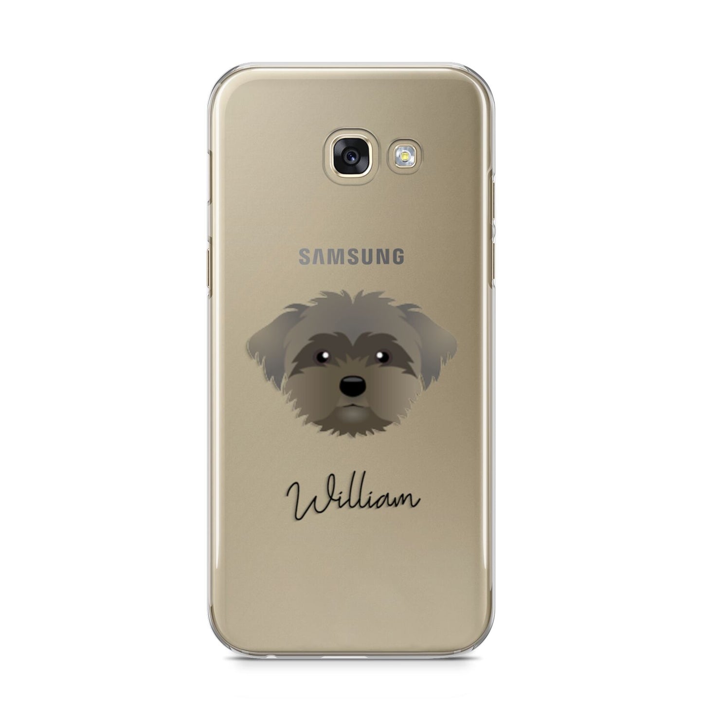 Peek a poo Personalised Samsung Galaxy A5 2017 Case on gold phone