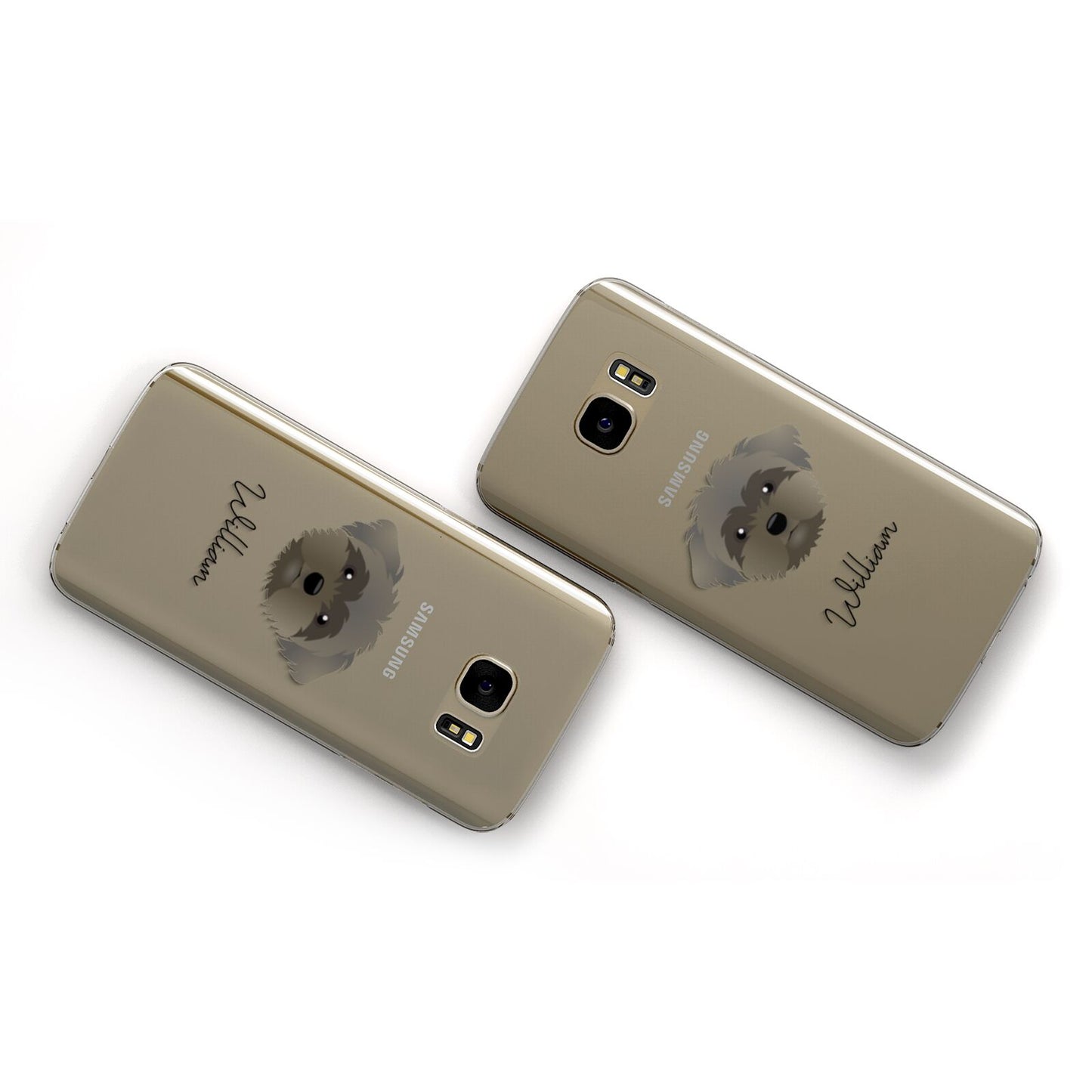 Peek a poo Personalised Samsung Galaxy Case Flat Overview