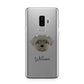 Peek a poo Personalised Samsung Galaxy S9 Plus Case on Silver phone