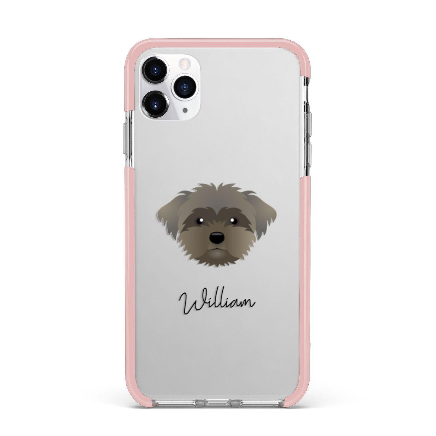 Peek a poo Personalised iPhone 11 Pro Max Impact Pink Edge Case