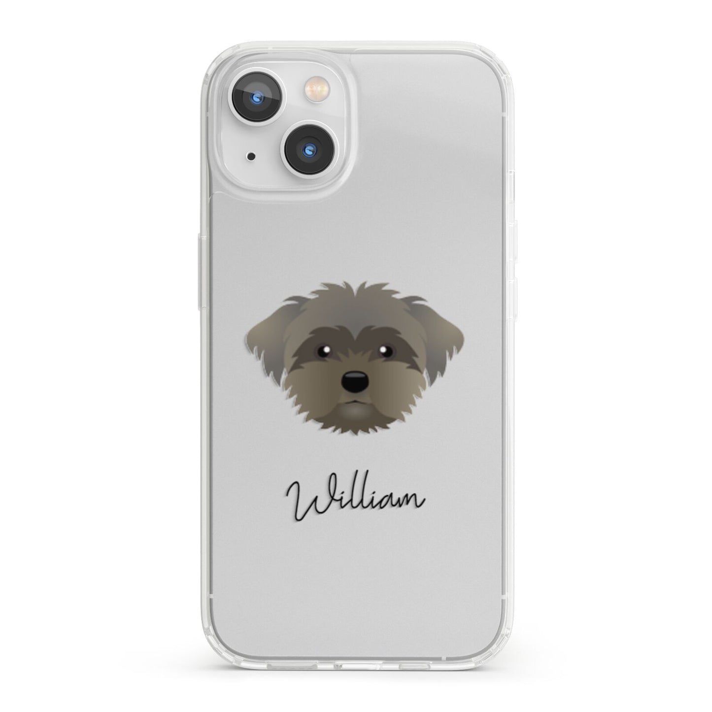 Peek a poo Personalised iPhone 13 Clear Bumper Case
