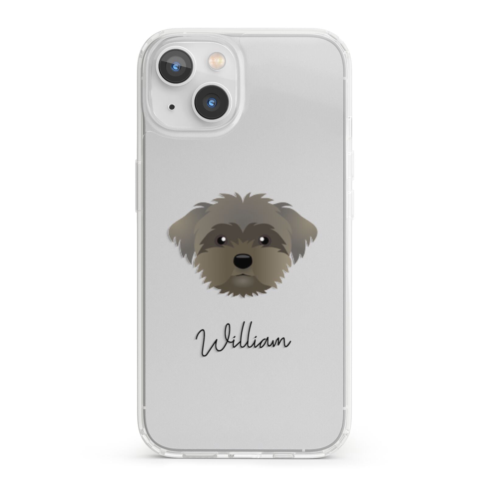 Peek a poo Personalised iPhone 13 Clear Bumper Case