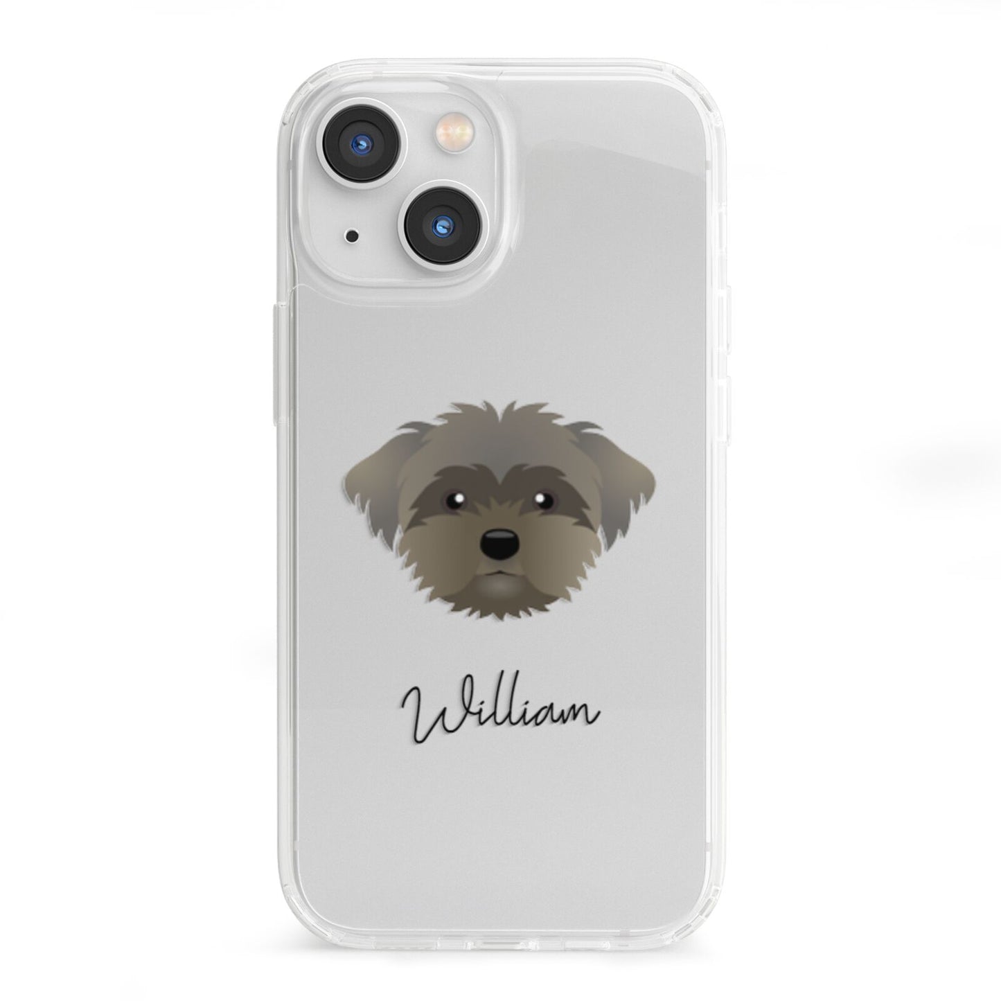Peek a poo Personalised iPhone 13 Mini Clear Bumper Case