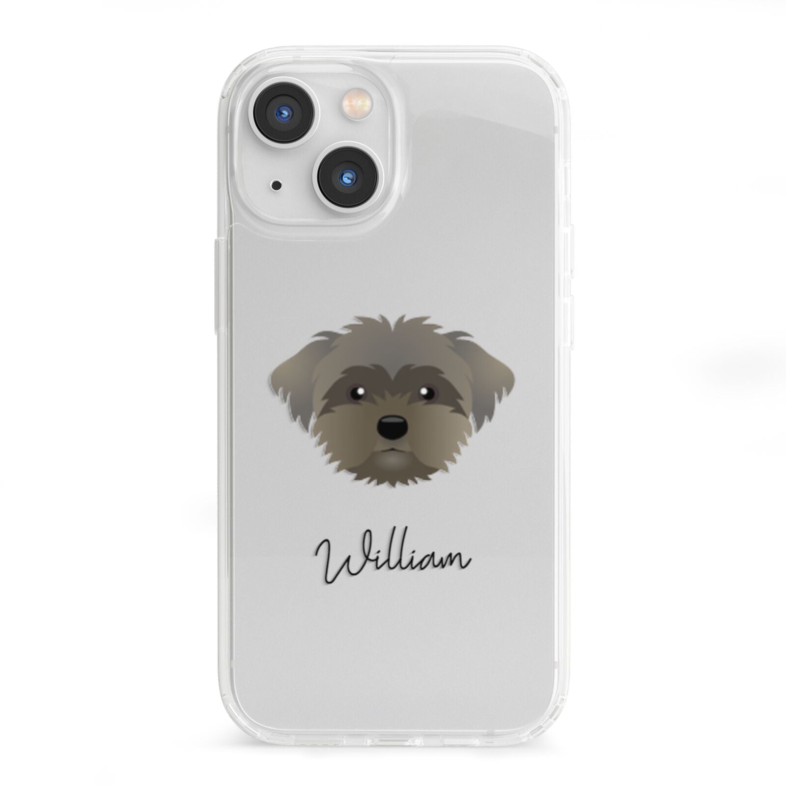 Peek a poo Personalised iPhone 13 Mini Clear Bumper Case