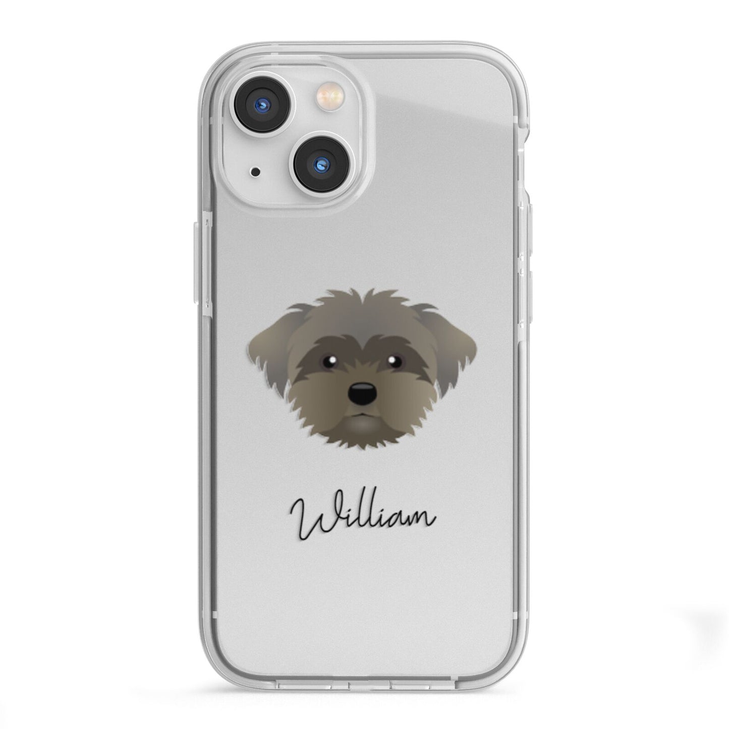 Peek a poo Personalised iPhone 13 Mini TPU Impact Case with White Edges