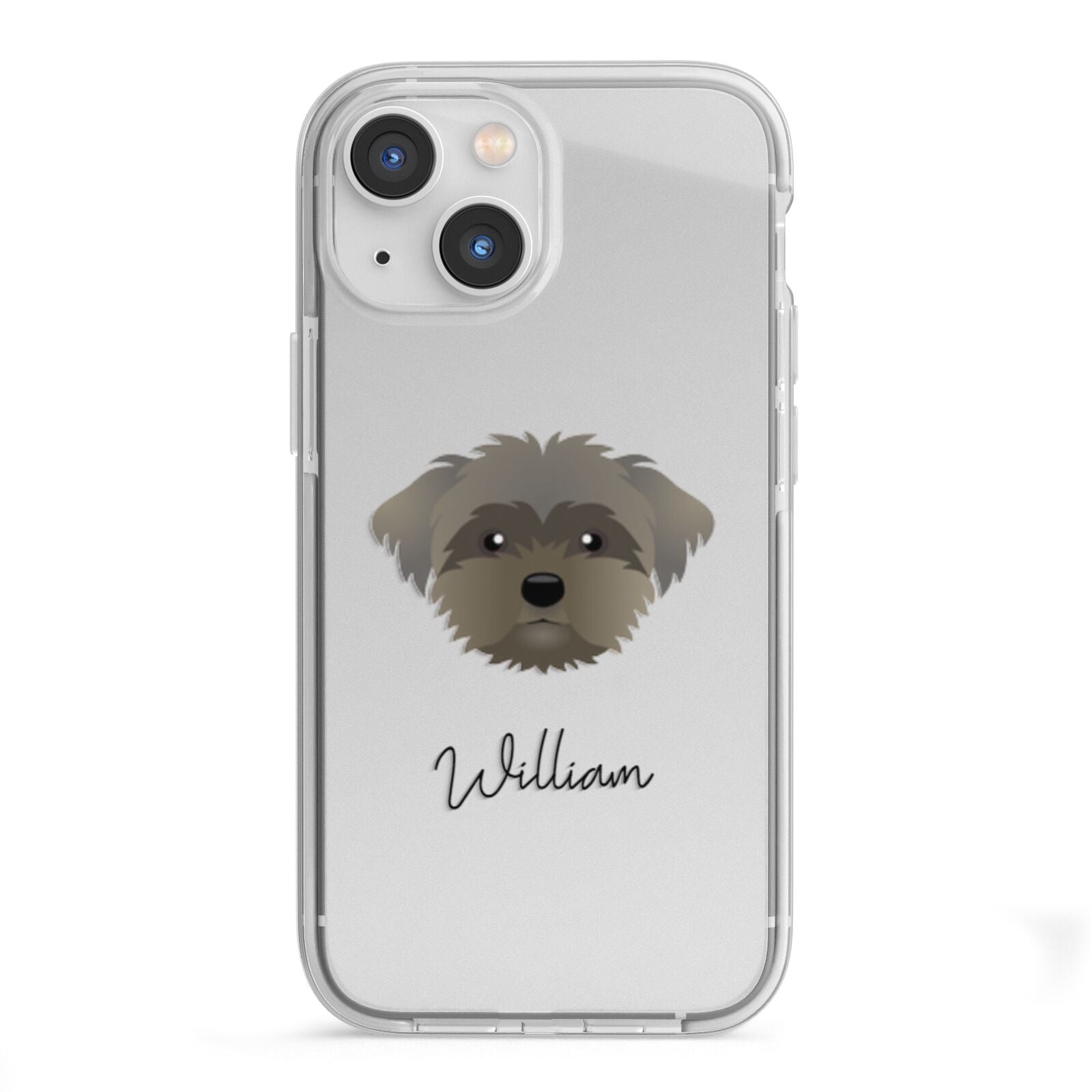Peek a poo Personalised iPhone 13 Mini TPU Impact Case with White Edges