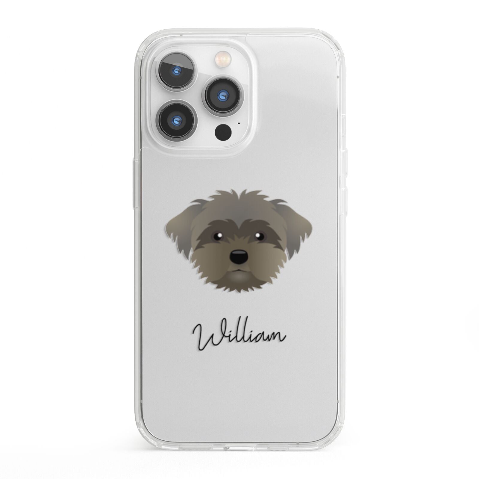 Peek a poo Personalised iPhone 13 Pro Clear Bumper Case