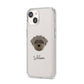 Peek a poo Personalised iPhone 14 Clear Tough Case Starlight Angled Image