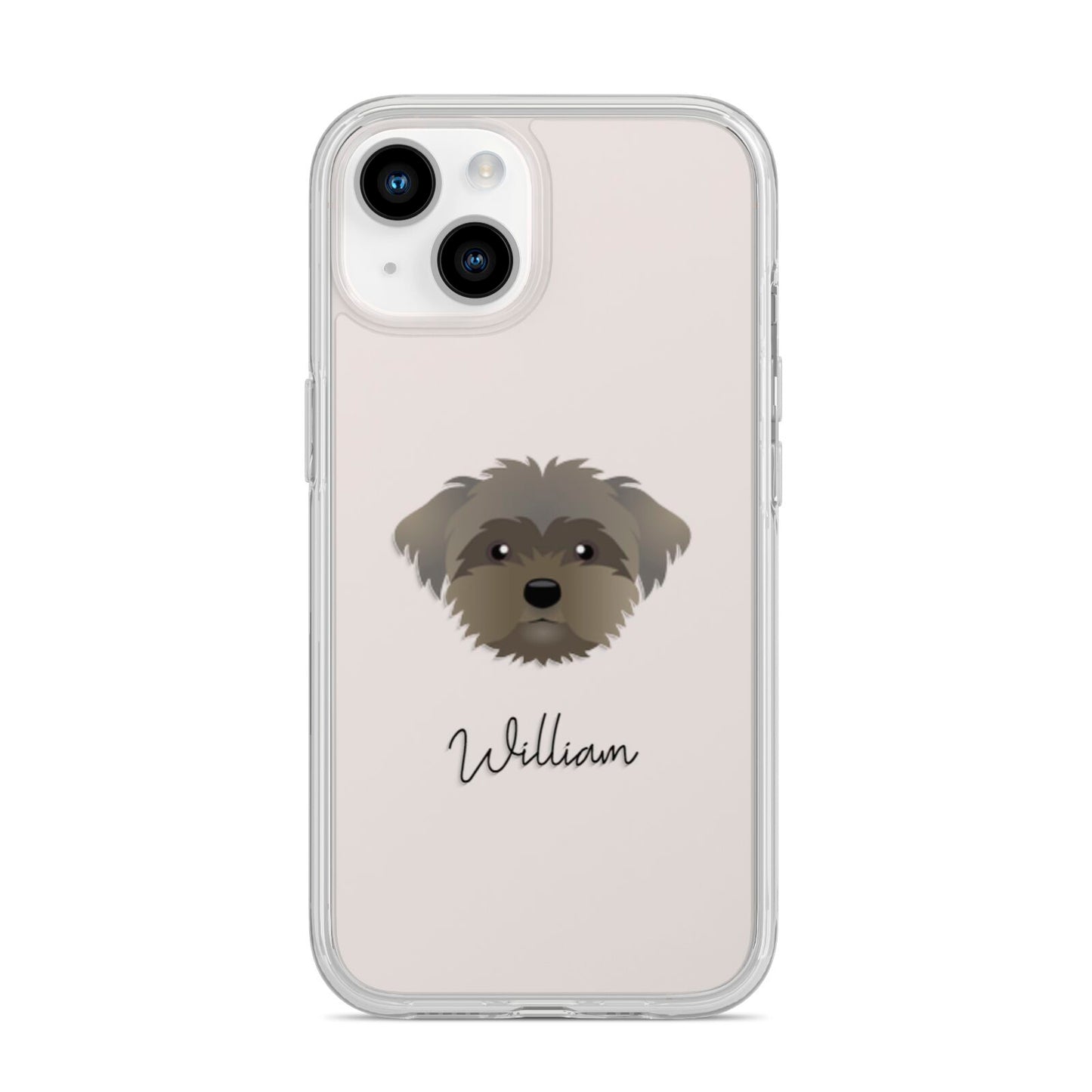 Peek a poo Personalised iPhone 14 Clear Tough Case Starlight