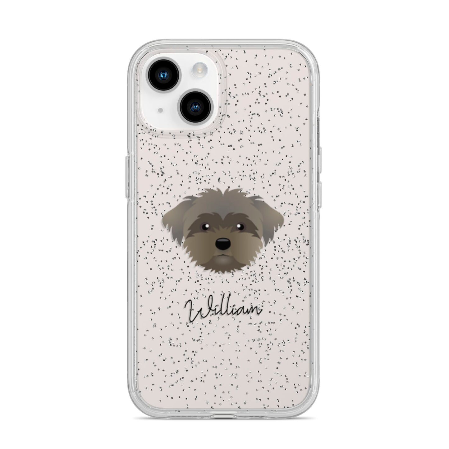 Peek a poo Personalised iPhone 14 Glitter Tough Case Starlight