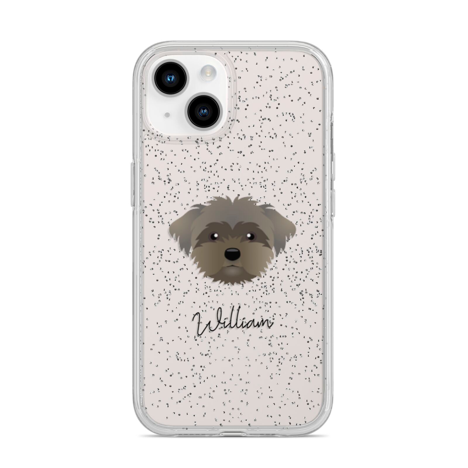 Peek a poo Personalised iPhone 14 Glitter Tough Case Starlight