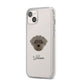 Peek a poo Personalised iPhone 14 Plus Clear Tough Case Starlight Angled Image