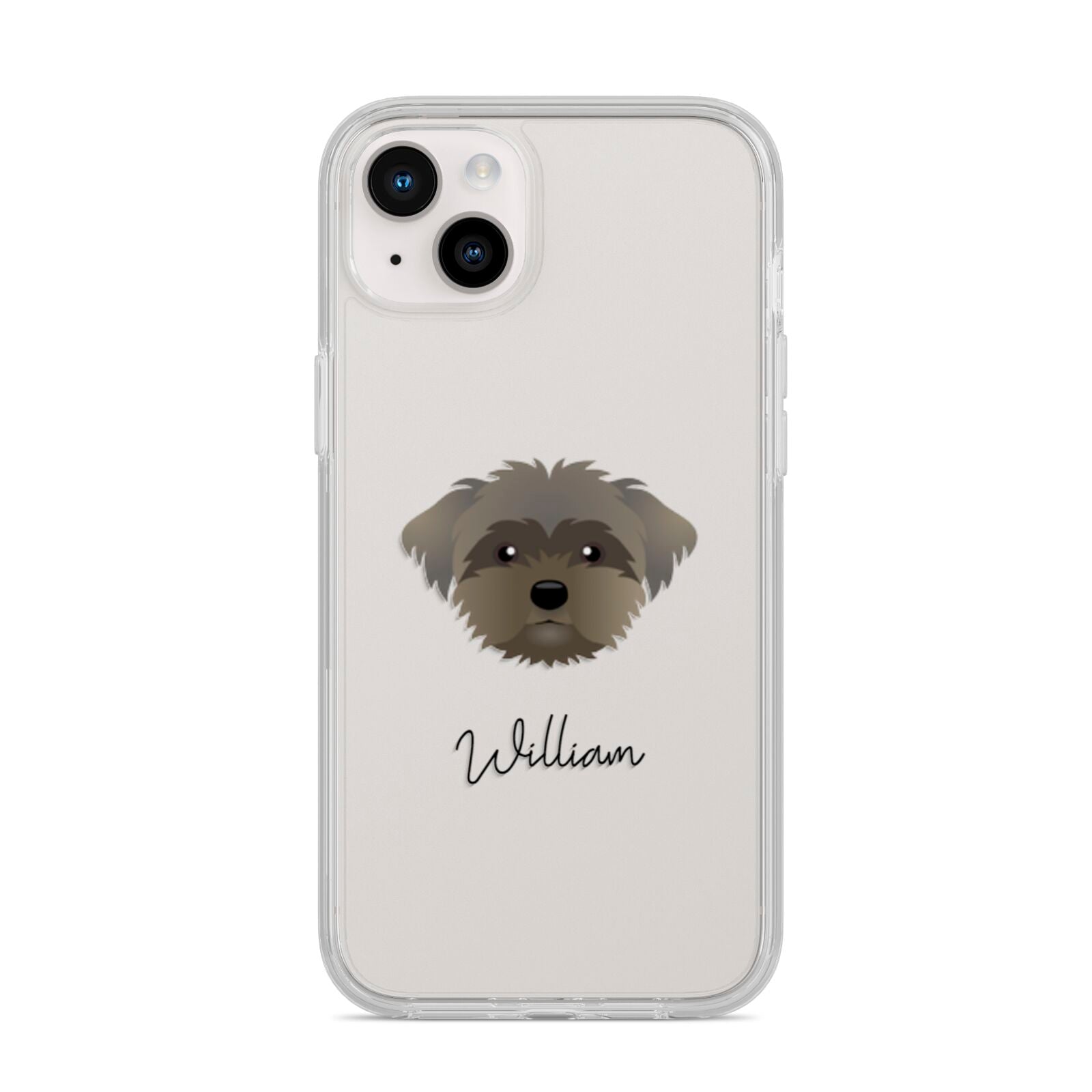 Peek a poo Personalised iPhone 14 Plus Clear Tough Case Starlight