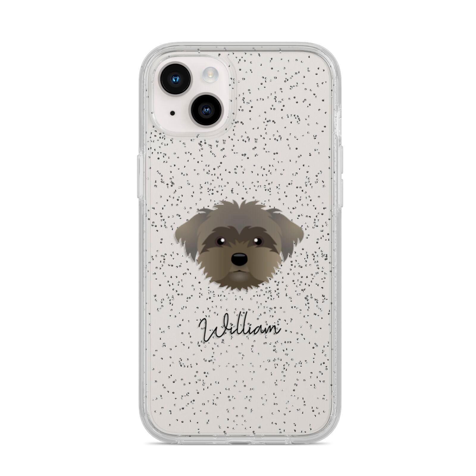 Peek a poo Personalised iPhone 14 Plus Glitter Tough Case Starlight