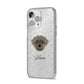 Peek a poo Personalised iPhone 14 Pro Max Glitter Tough Case Silver Angled Image